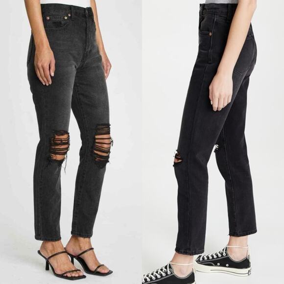 Pistola Black Keaton High Rise Distressed Jeans Size 28 - Picture 1 of 12